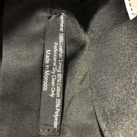 Free People x Pierre Rioufol Sun Shining Leather Jacket Moto Black Size L NWOT - Picture 6 of 16